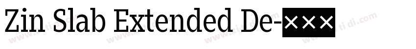 Zin Slab Extended De字体转换
